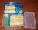 slices of pie in a bento box